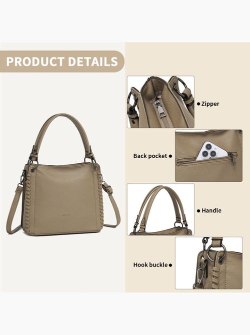 Sac cabas bandoulière minimaliste 3 poches - miss lulu - Kiabi