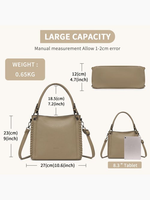 Sac cabas bandoulière minimaliste 3 poches - miss lulu - Kiabi