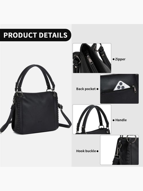 Sac cabas bandoulière minimaliste 3 poches - miss lulu - Kiabi Sac cabas bandoulière minimaliste 3 poches - miss lulu - Kiabi