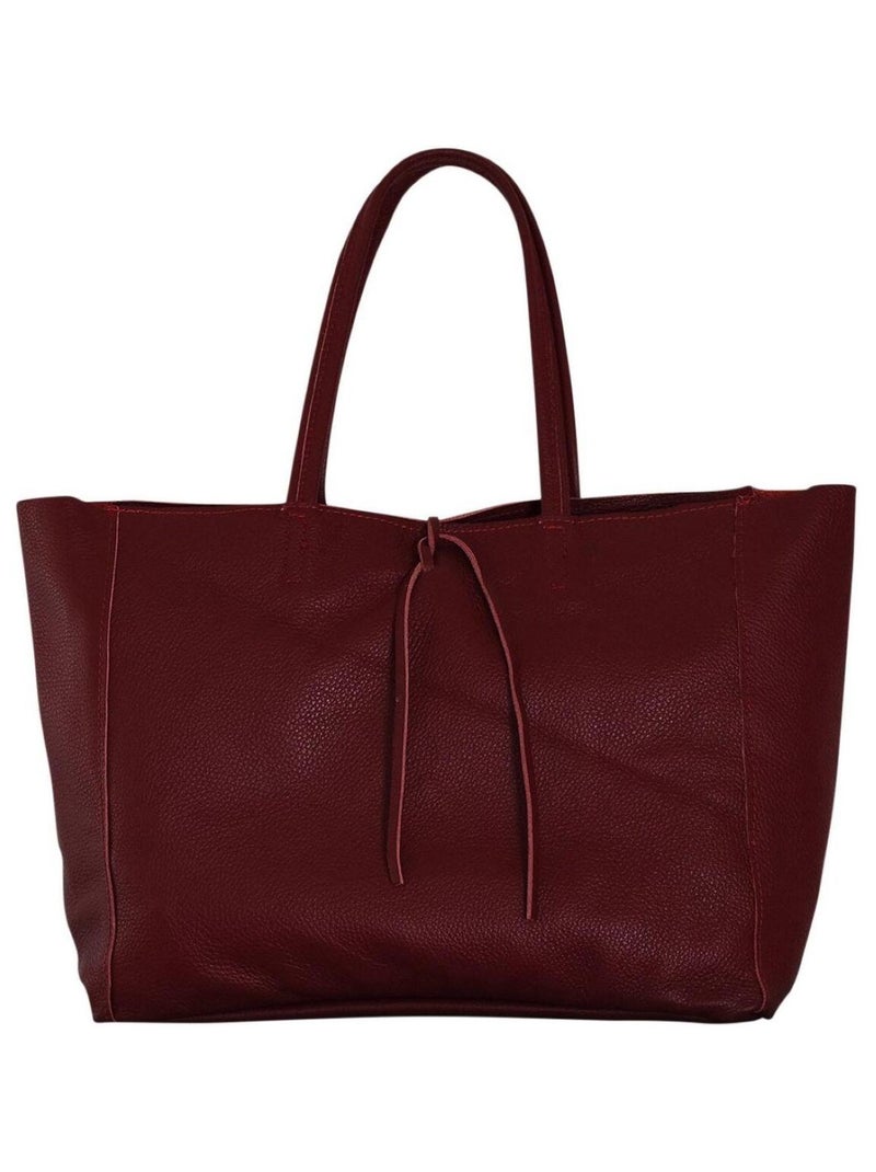 Sac cabas cuir SMART Rouge - Kiabi