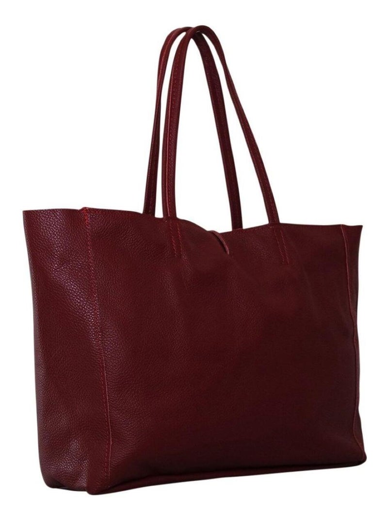 Sac cabas cuir SMART Rouge - Kiabi