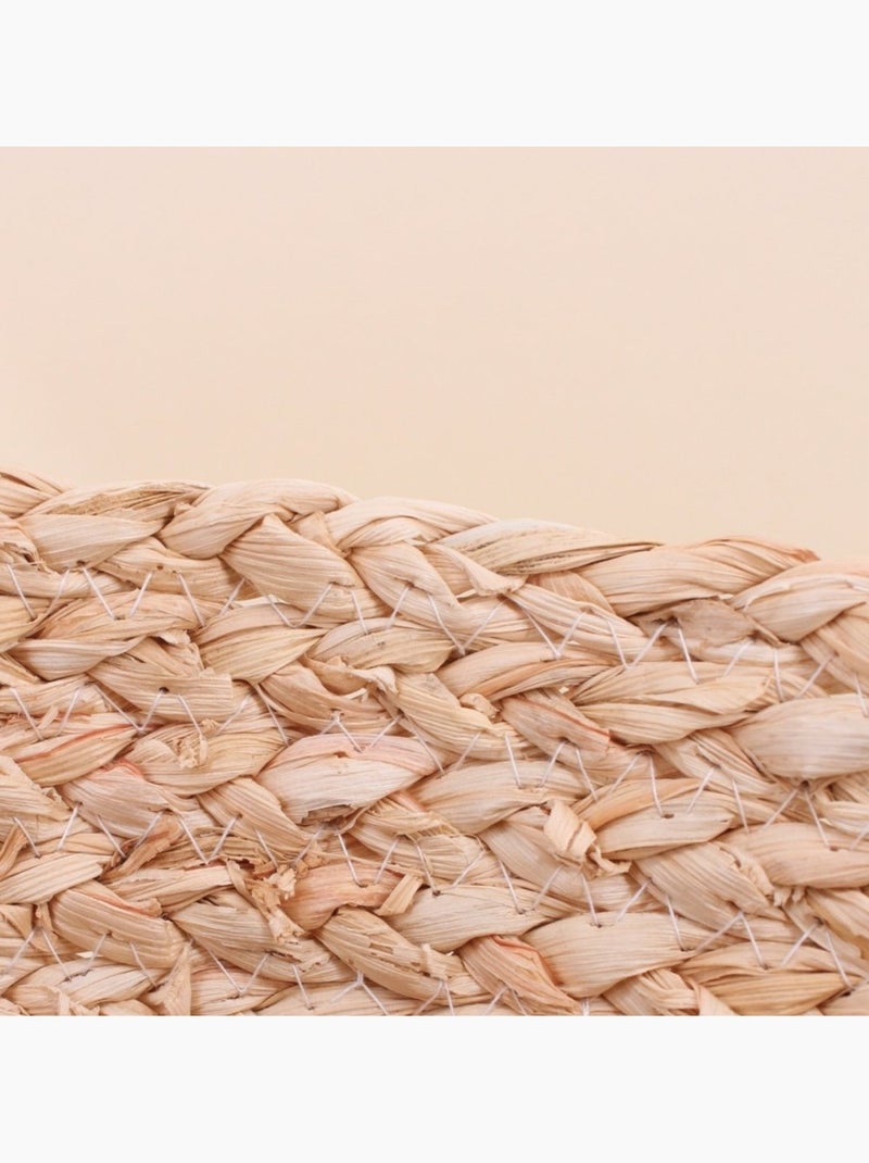Sac cabas en fibres naturelles 63x30cm Beige - Kiabi