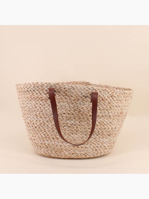 Sac cabas en fibres naturelles 63x30cm - Kiabi