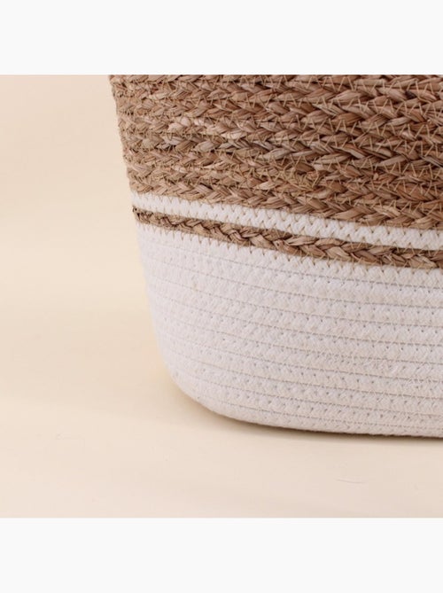 Sac cabas en fibres naturelles et coton - Kiabi