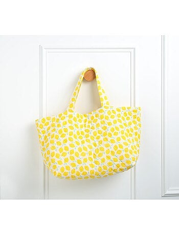 Sac cabas en gaze de coton matelassé imprimé Léopard - SAUTHON