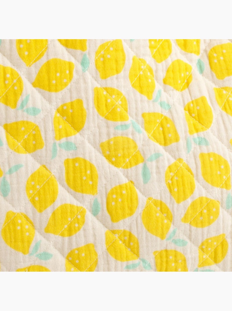 Sac cabas en gaze de coton matelassé imprimé - SAUTHON Jaune - Kiabi