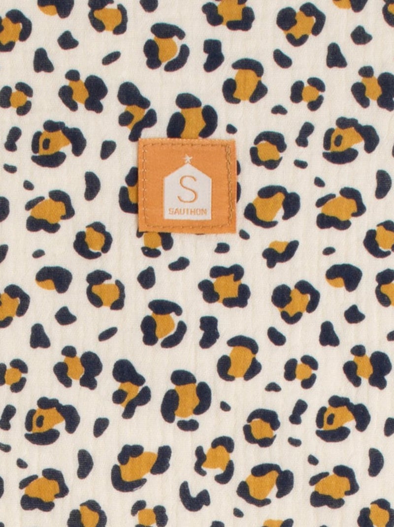 Sac cabas en gaze de coton matelassé imprimé Léopard - SAUTHON Ecru - Kiabi