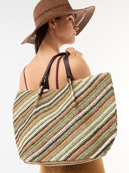 Sac cabas en paille - Kiabi