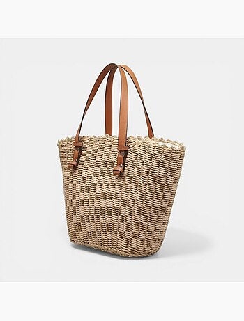 Sac cabas en raphia Bata