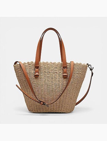 Sac cabas en raphia Bata