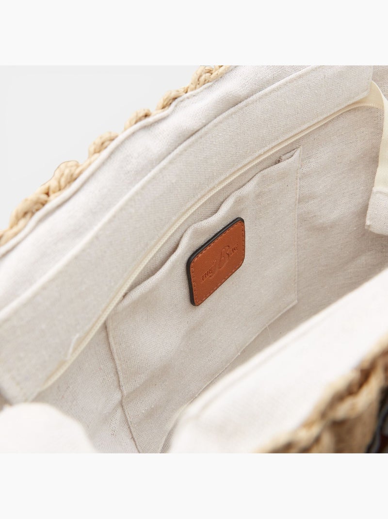 Sac cabas en raphia Bata Beige - Kiabi