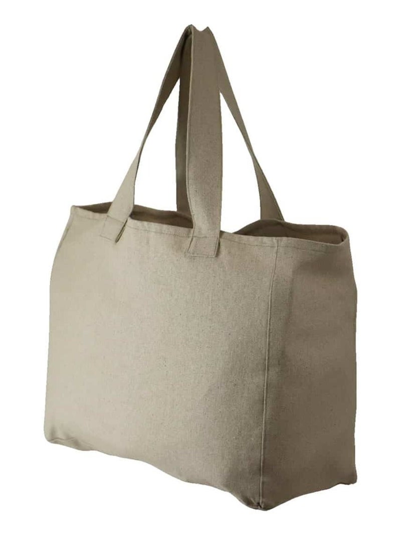 Sac cabas en tissu 100% lin naturel LINELLE Beige - Kiabi