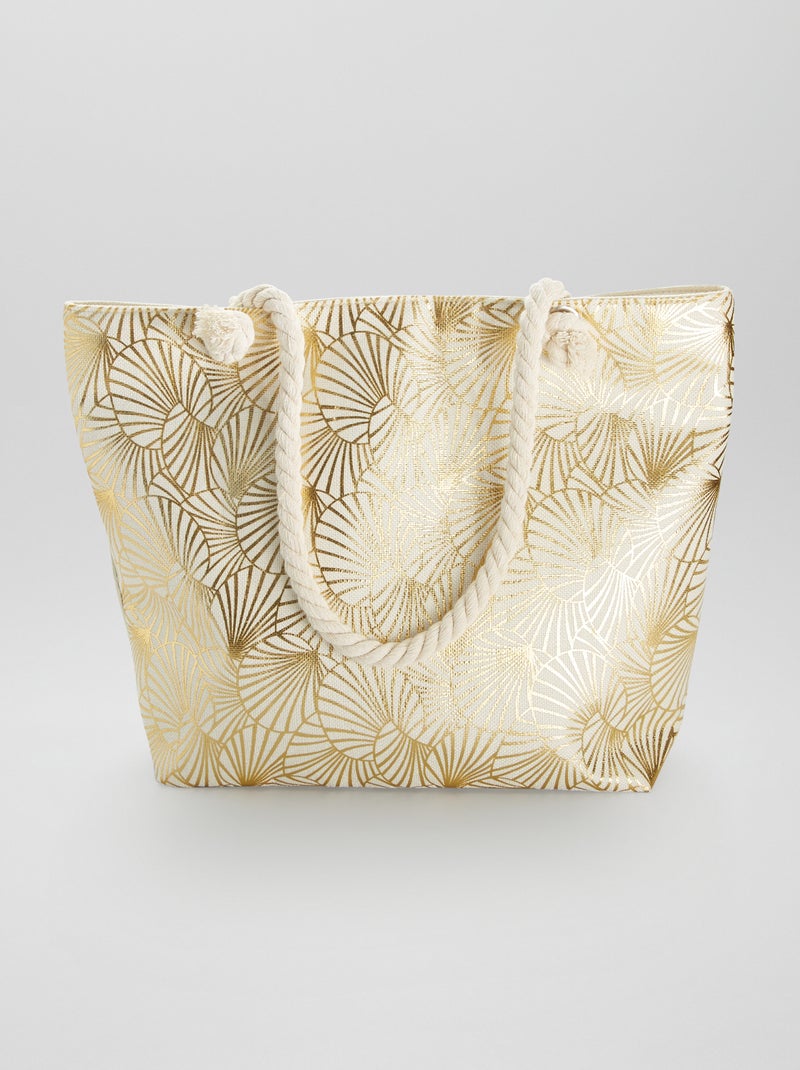 Sac cabas en toile Beige - Kiabi