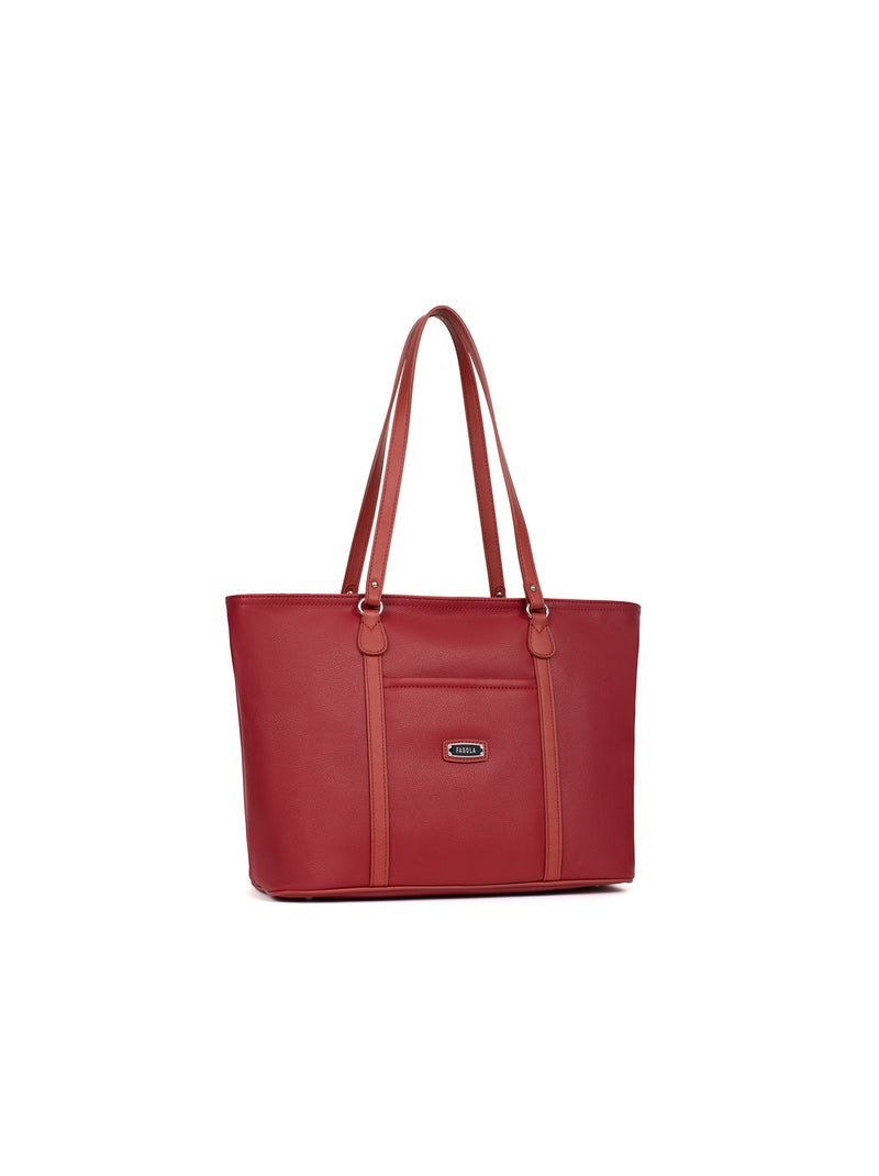 Sac cabas flavia | fagola Rouge carmin - Kiabi