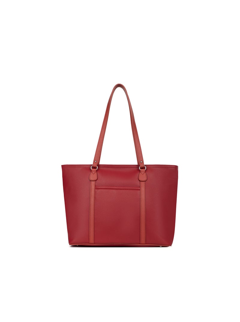 Sac cabas flavia | fagola Rouge carmin - Kiabi