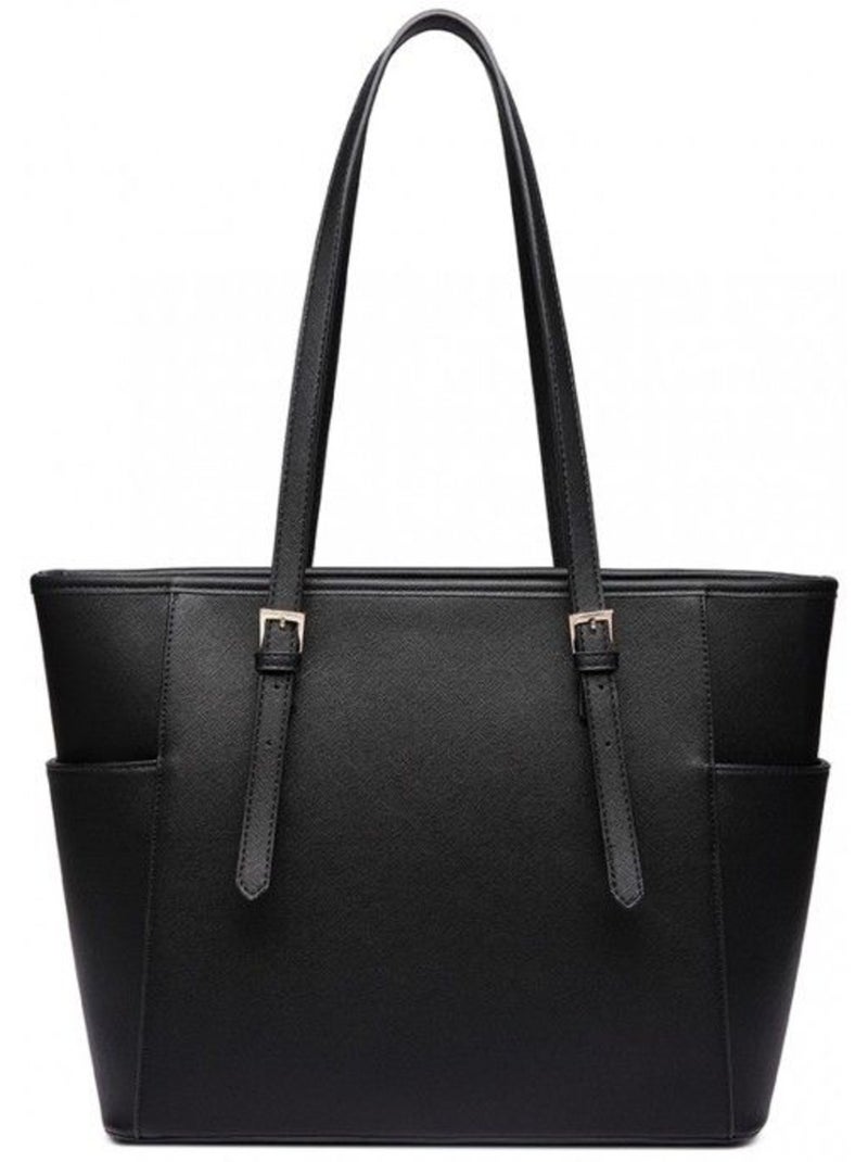 Sac cabas fourre-tout format a4 35x15x28 cm - miss lulu Noir - Kiabi