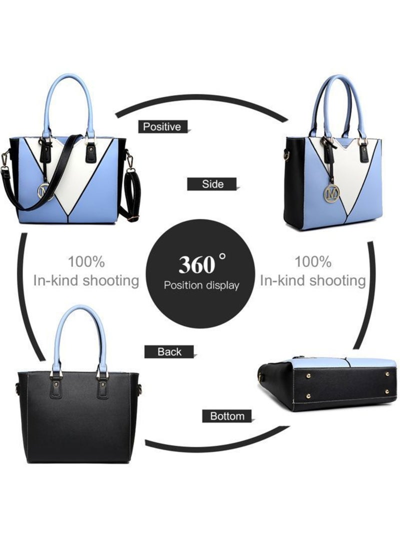 Sac cabas fourre-tout forme v 30x10x26 cm - miss lulu Bleu - Kiabi