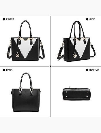 Sac cabas fourre-tout forme v 30x10x26 cm - miss lulu