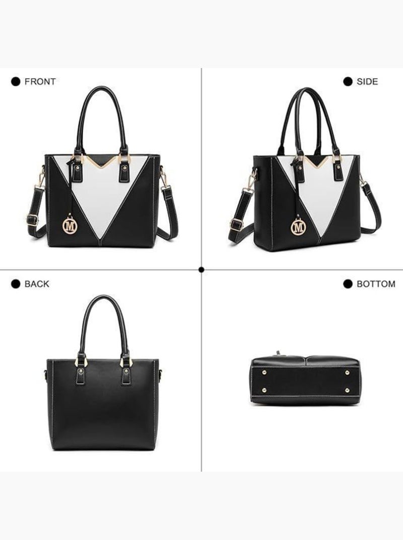 Sac cabas fourre-tout forme v 30x10x26 cm - miss lulu Noir - Kiabi
