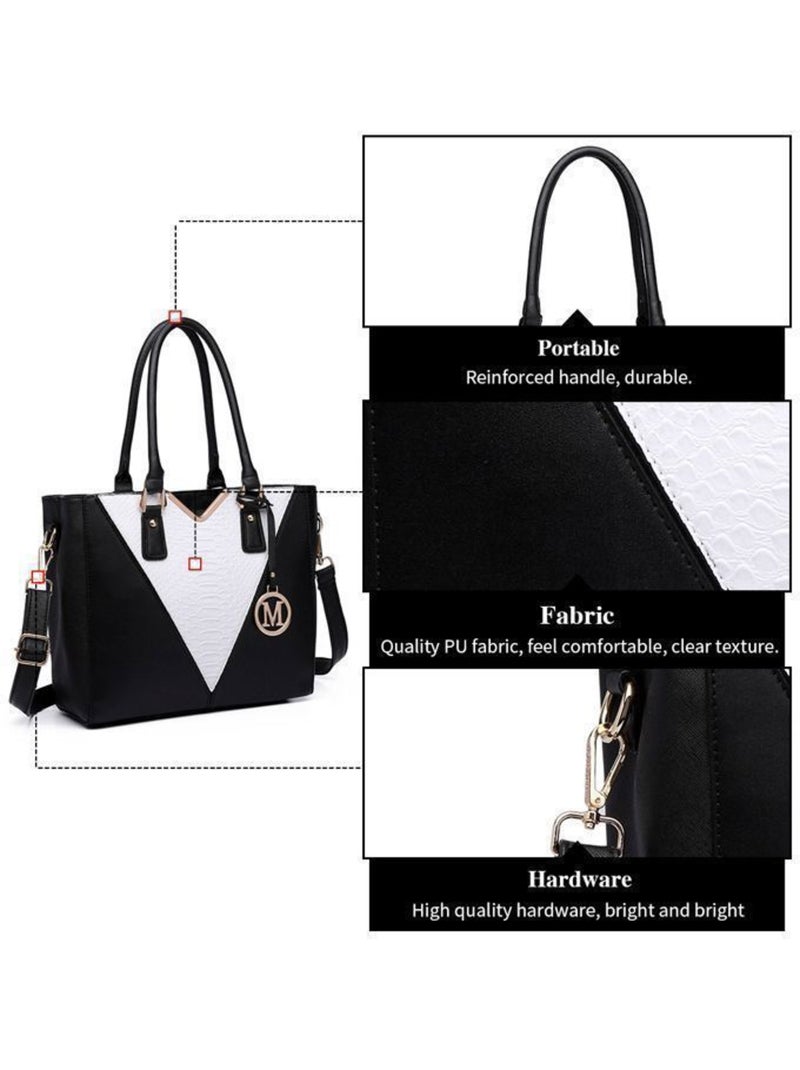 Sac cabas fourre-tout forme v 30x10x26 cm - miss lulu Noir - Kiabi