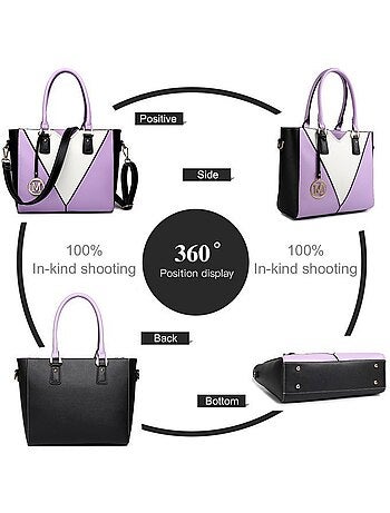 Sac cabas fourre-tout forme v 30x10x26 cm - miss lulu