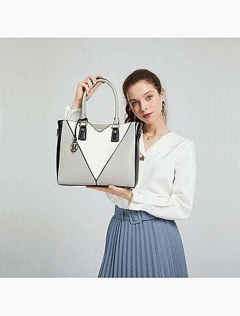 Sac cabas fourre-tout forme v 30x10x26 cm - miss lulu