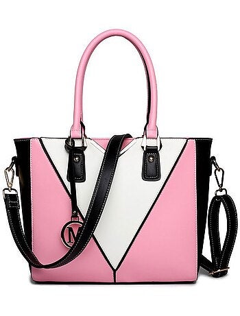 Sac cabas fourre-tout forme v cuir pu 30x10x26 cm - miss lulu
