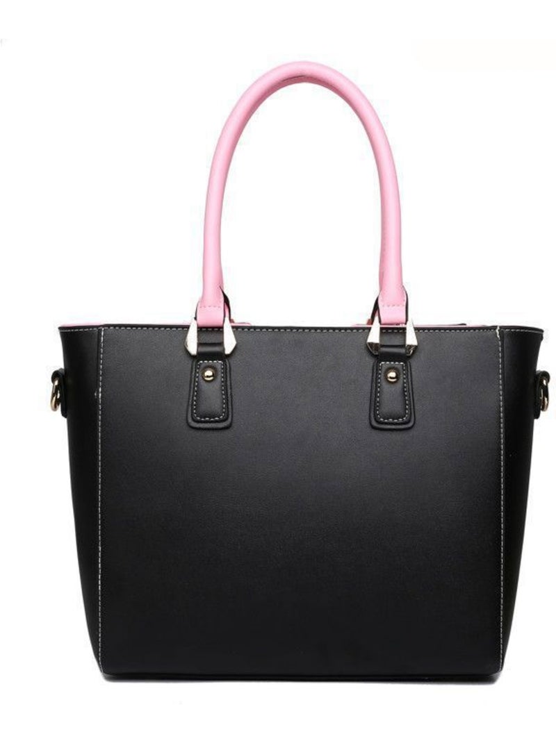Sac cabas fourre-tout forme v cuir pu 30x10x26 cm - miss lulu Rose - Kiabi