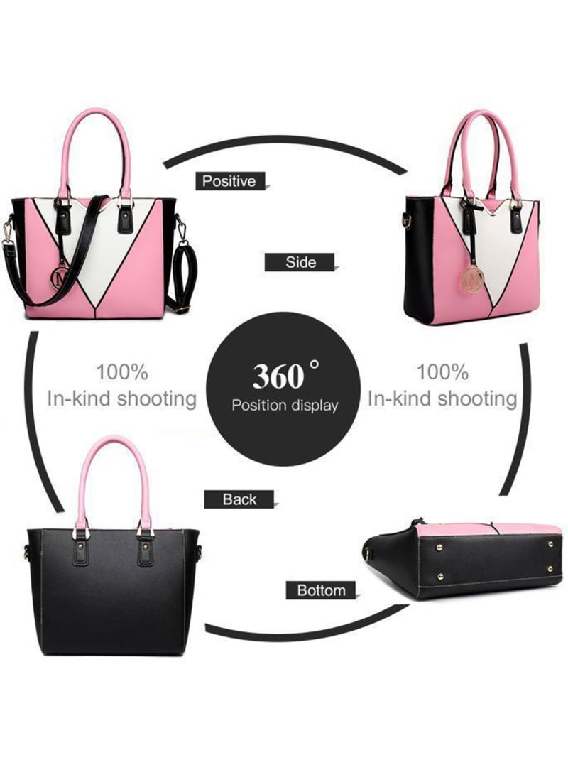 Sac cabas fourre-tout forme v cuir pu 30x10x26 cm - miss lulu Rose - Kiabi