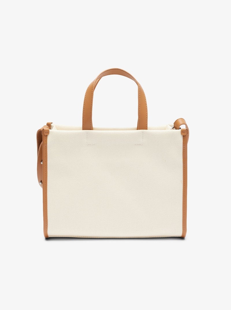 Sac Cabas Heritage Canvas Lacoste  Natural Tan Blanc - Kiabi