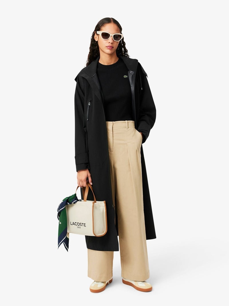 Sac Cabas Heritage Canvas Lacoste  Natural Tan Blanc - Kiabi