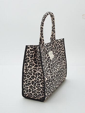 Sac cabas imprimé 'léopard'