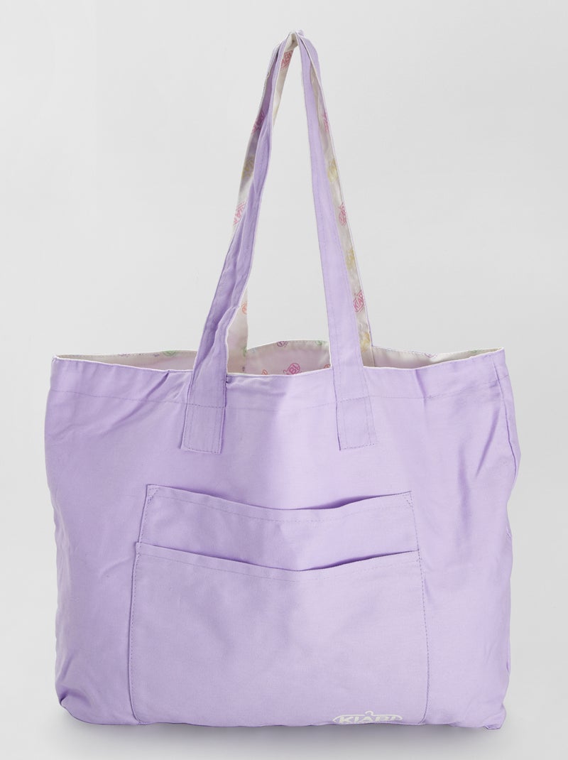 Sac cabas 'Kiabi' réversible mauve - Kiabi