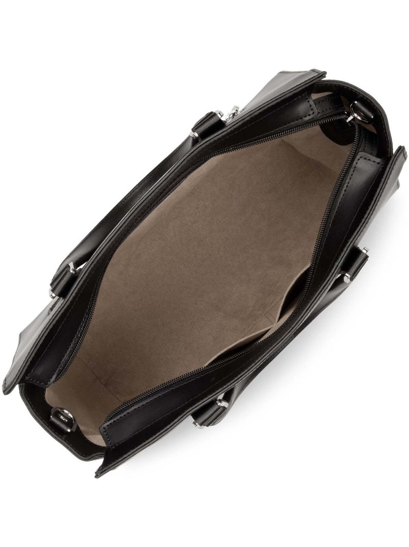 Sac cabas main Zippée L Smooth Lancaster Noir - Kiabi