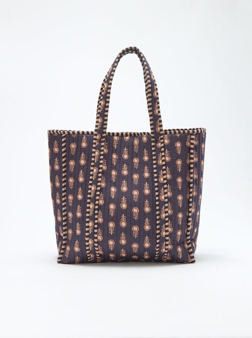 Sac cabas matelassé motif fleurs - Kiabi Sac cabas matelassé motif fleurs - Kiabi