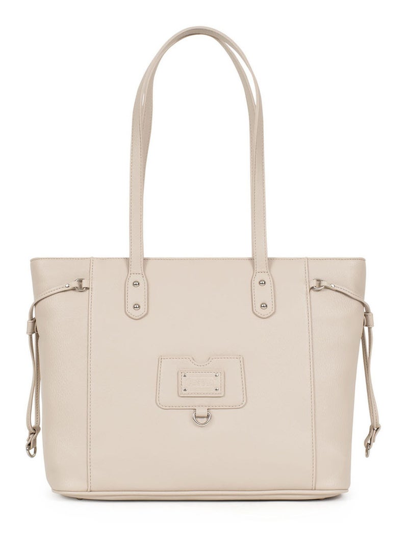 Sac cabas porté épaule - A4 Beige clair - Kiabi