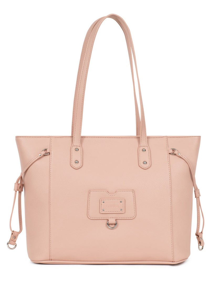 Sac cabas porté épaule - A4 Beige/Rose - Kiabi