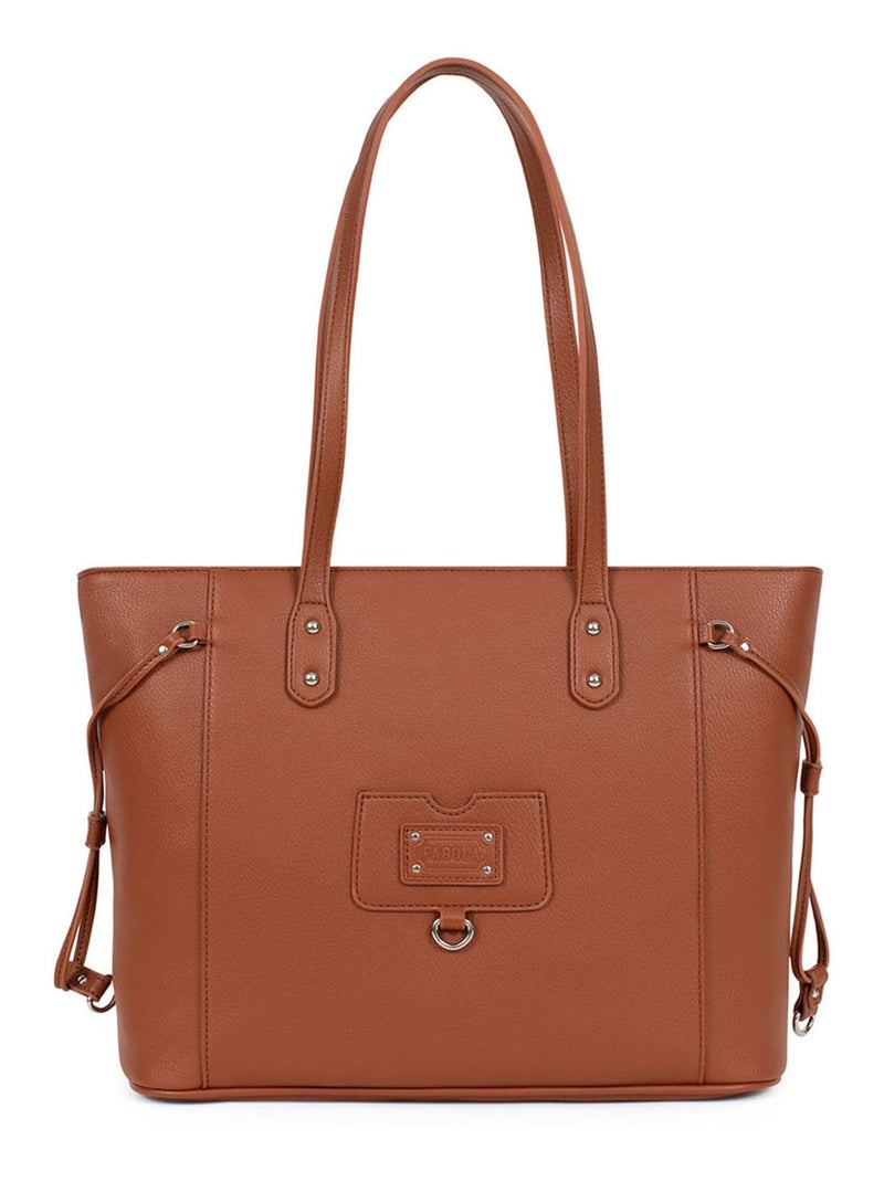 Sac cabas porté épaule - A4 Cognac - Kiabi