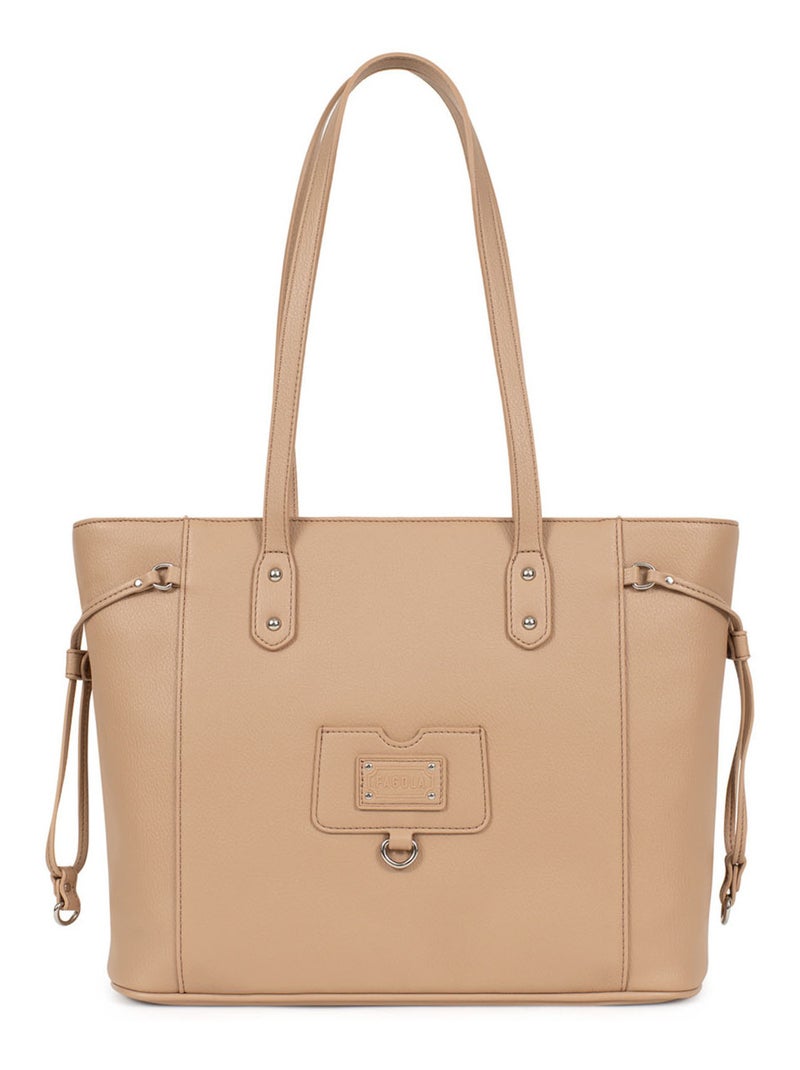 Sac cabas porté épaule - A4 Marron clair - Kiabi