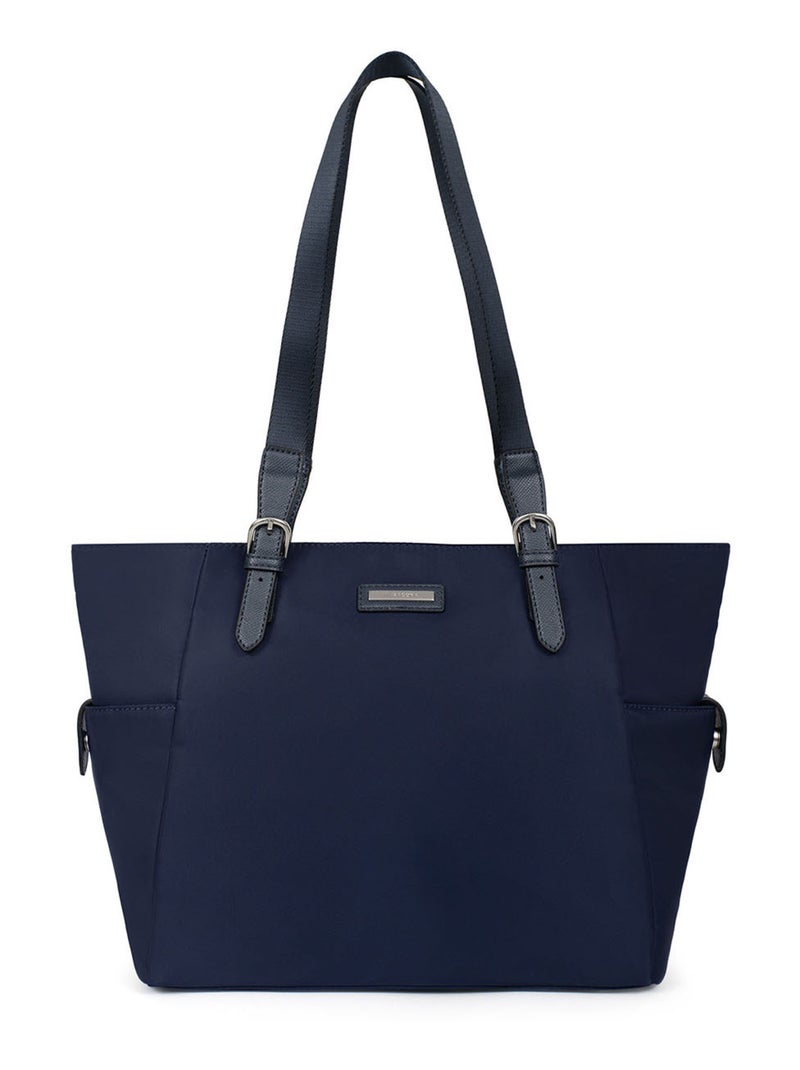 Sac cabas porté épaule  A4 AXELLE Bleu nuit - Kiabi