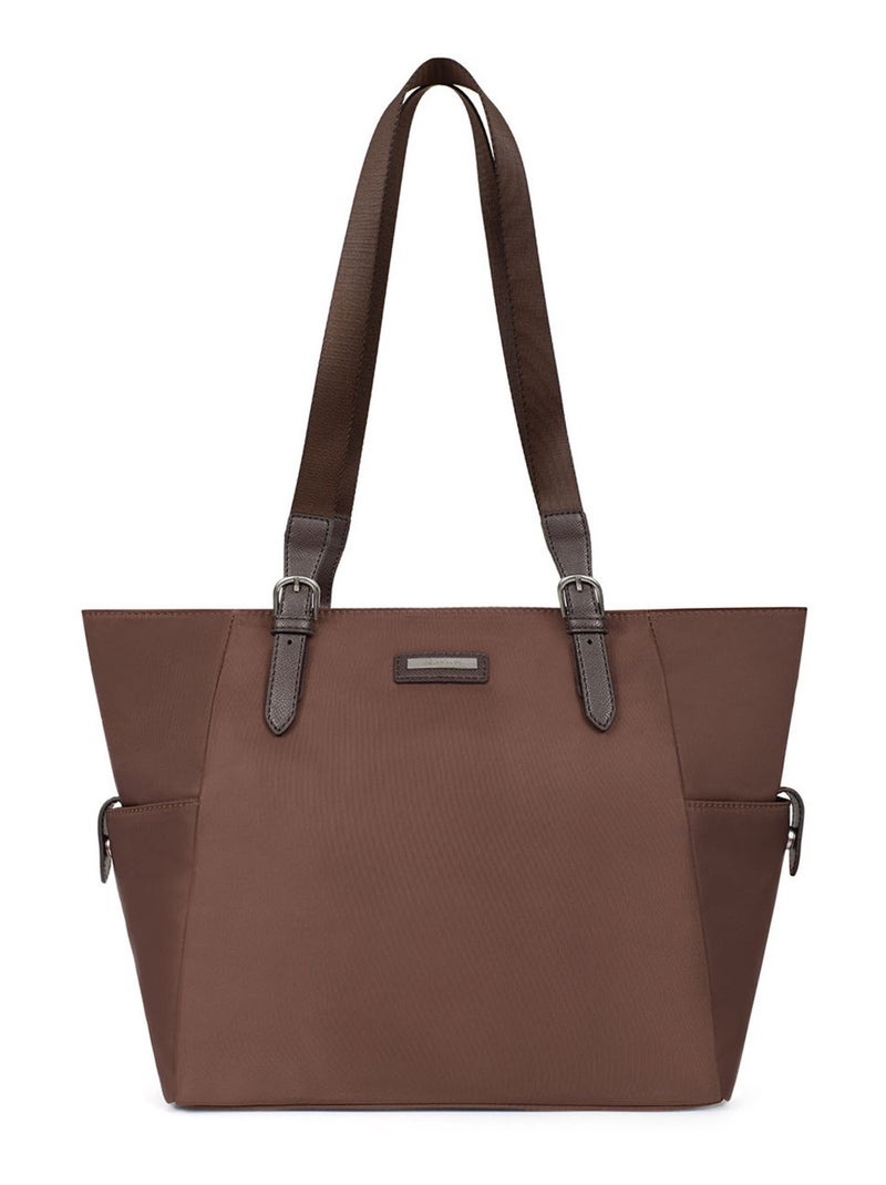 Sac cabas porté épaule  A4 AXELLE Marron - Kiabi