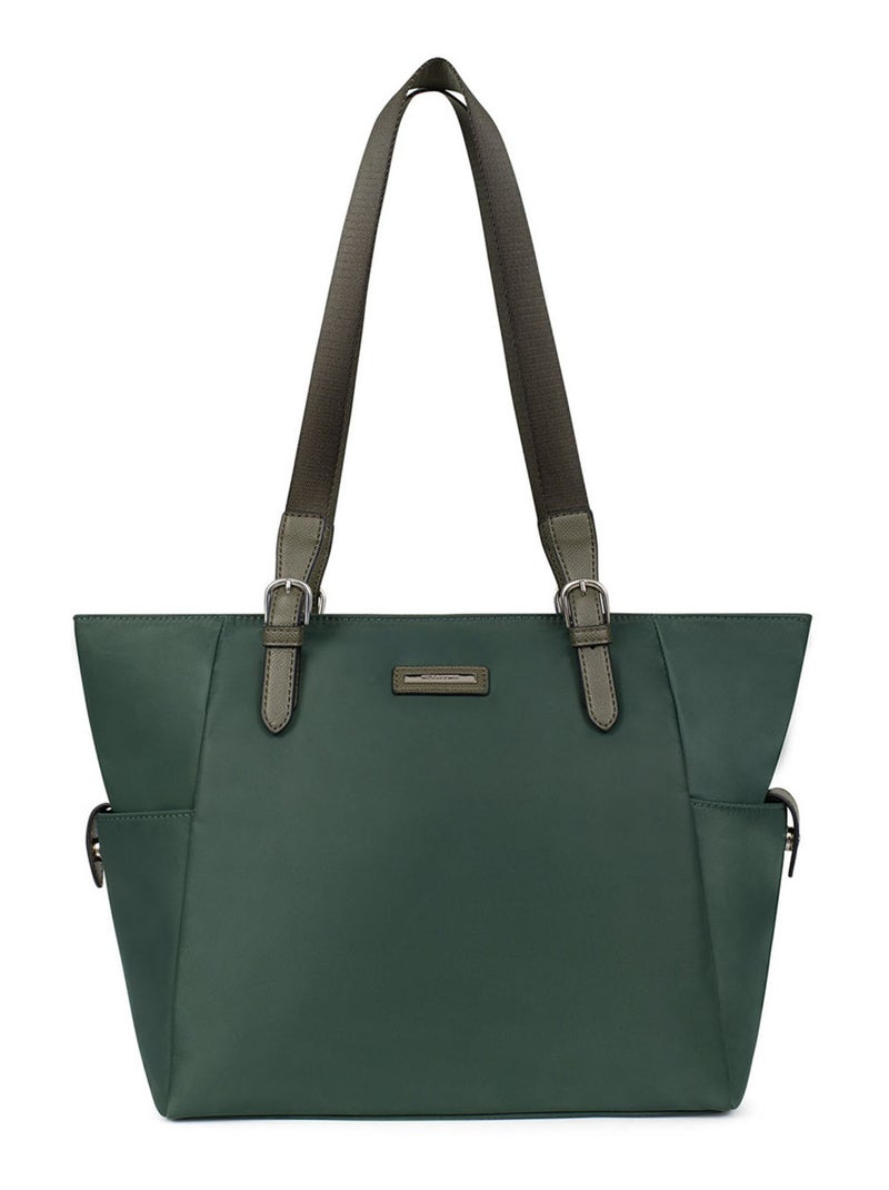 Sac cabas porté épaule  A4 AXELLE Vert sapin - Kiabi