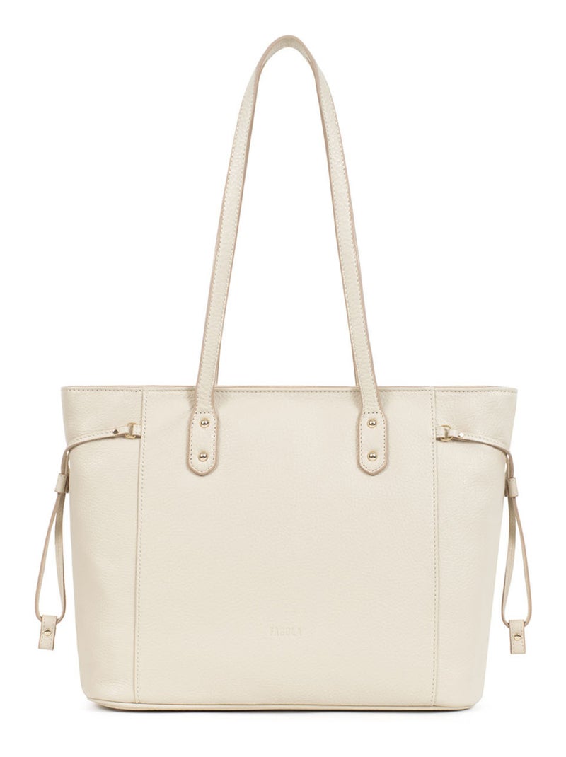 Sac cabas porté épaule A4 Cuir Beige clair - Kiabi