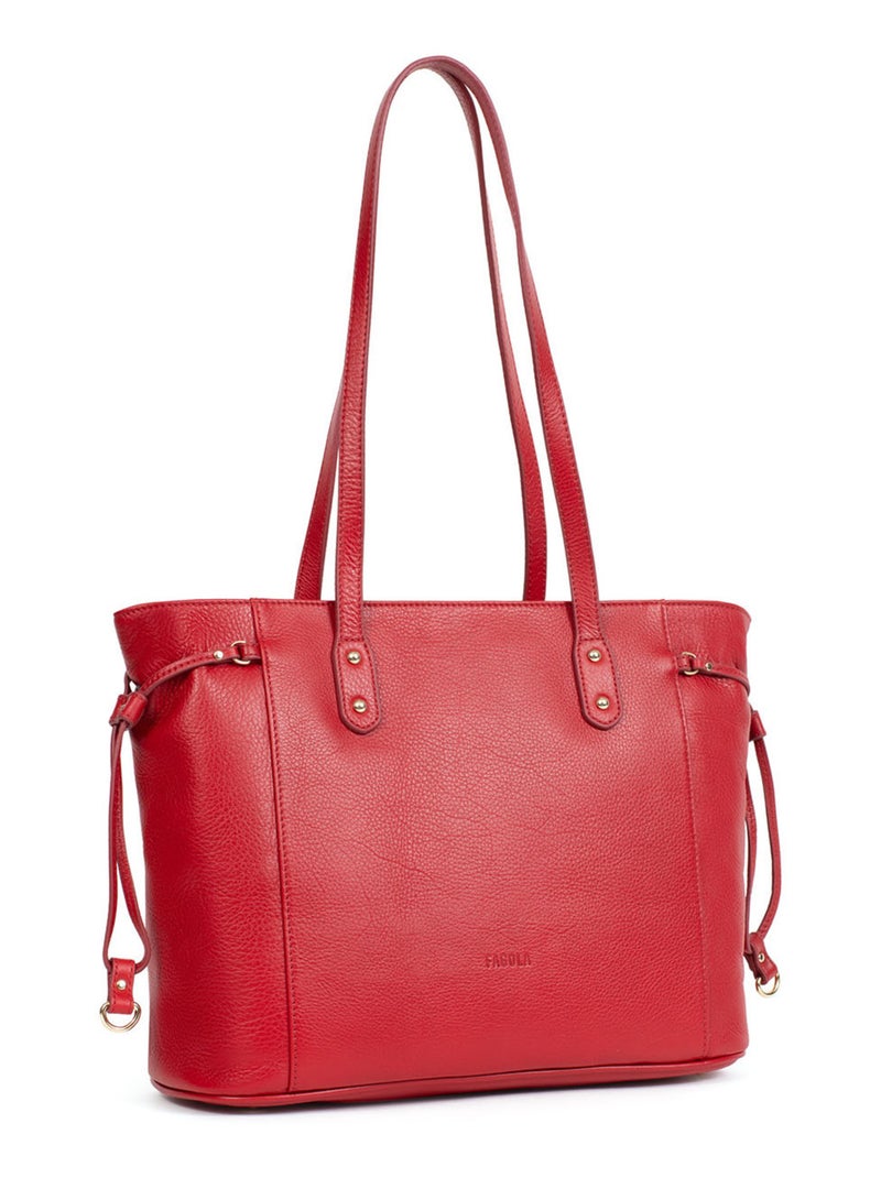 Sac cabas porté épaule A4 Cuir Fêtes des mères  | FAGOLA Rouge foncé - Kiabi