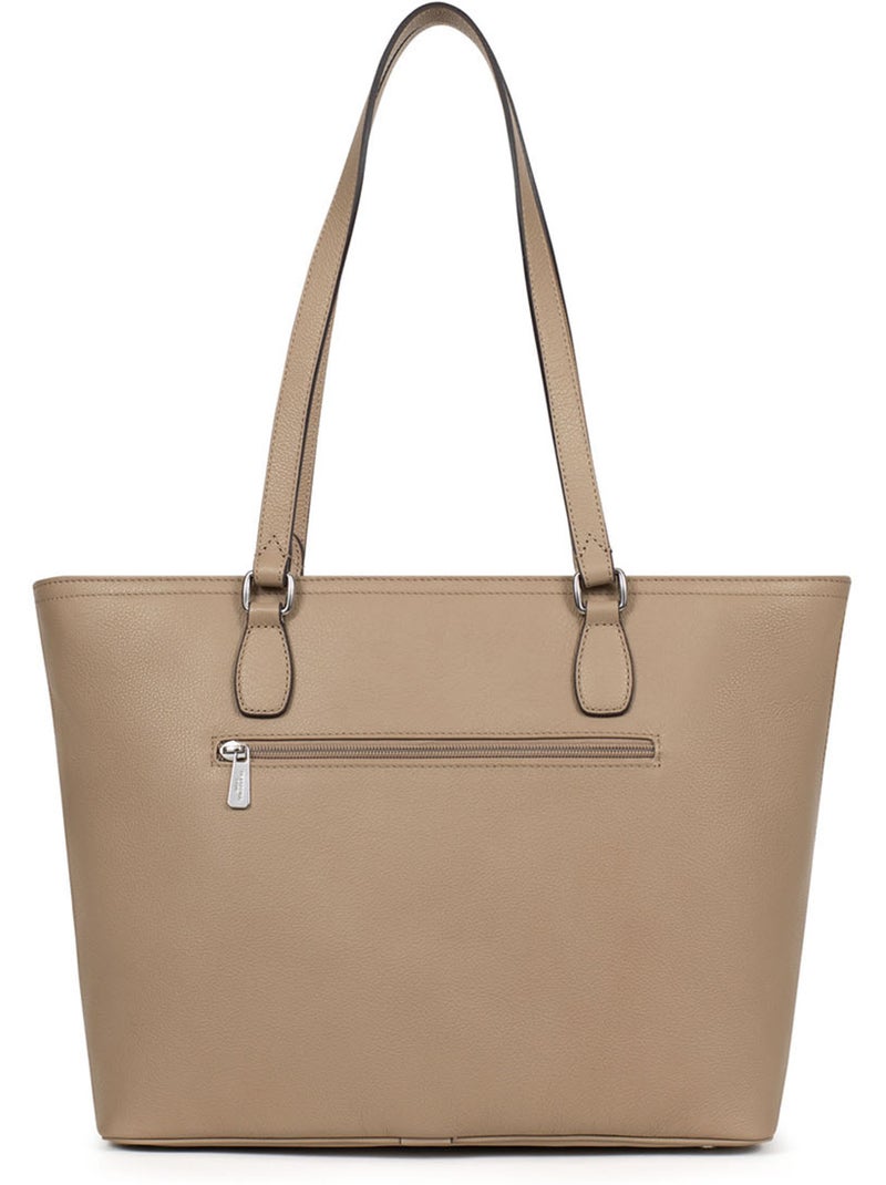Sac cabas porté épaule  A4  Cuir MIRABELLE Marron glacé - Kiabi