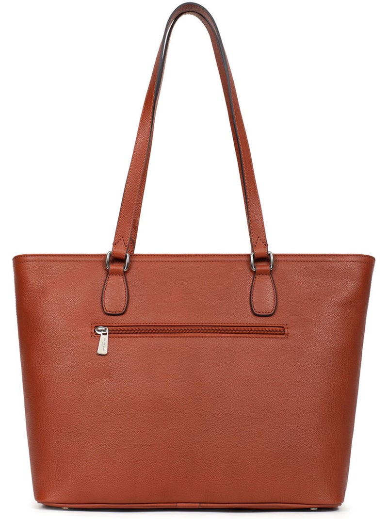 Sac cabas porté épaule  A4  Cuir MIRABELLE Marron - Kiabi