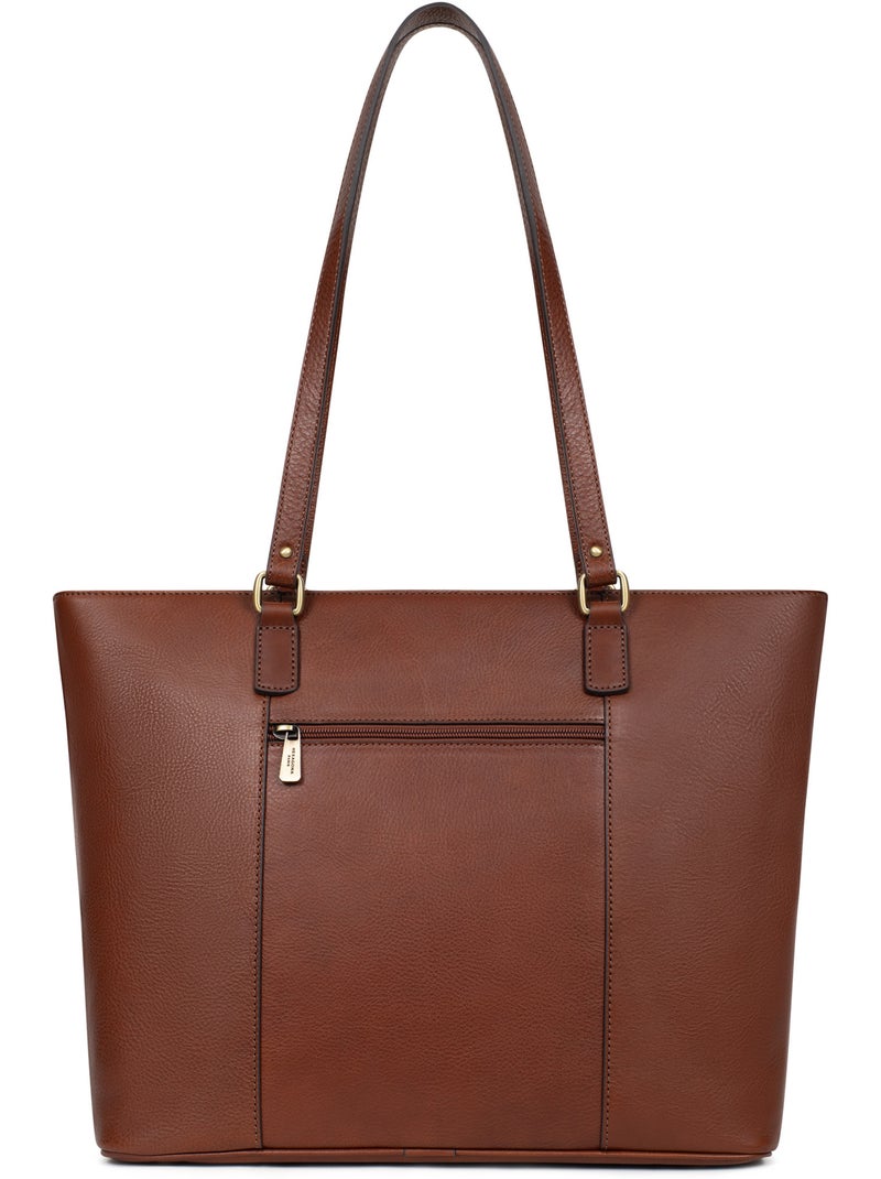 Sac cabas porté épaule  A4  Cuir ONDINE Marron - Kiabi