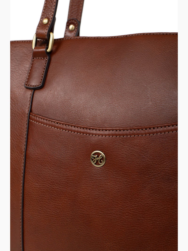 Sac cabas porté épaule  A4  Cuir ONDINE Marron - Kiabi