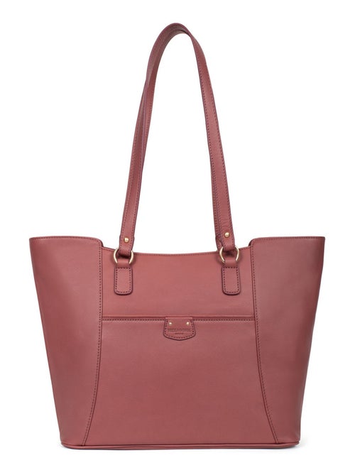 Sac cabas porté épaule  A4  Cuir PRALINE - Kiabi