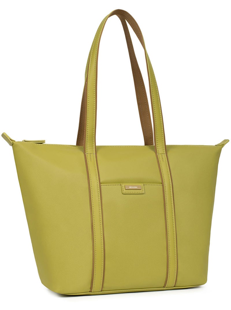 Sac cabas porté épaule  A4  Grand JOYCE Vert anis - Kiabi